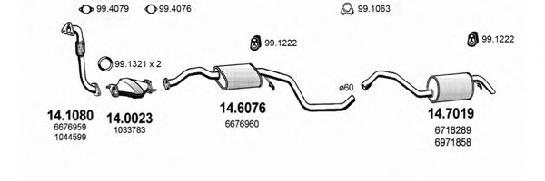 ASSO ART1101 Exhaust System